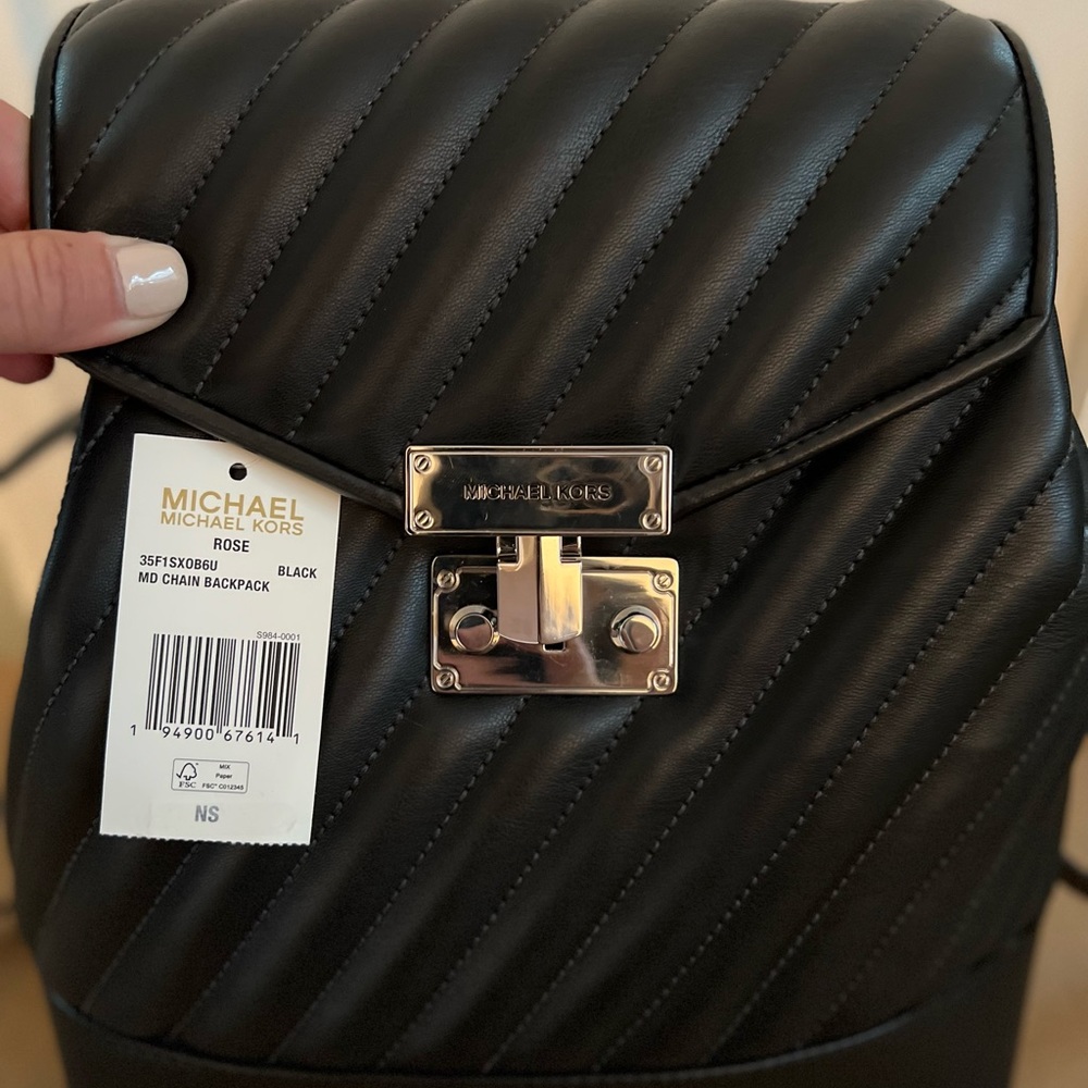 BNWT Michael Kors Quilted Rose Medium Backpack